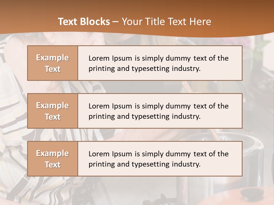 Female Preparing Retirement PowerPoint Template
