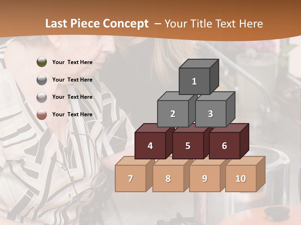 Female Preparing Retirement PowerPoint Template