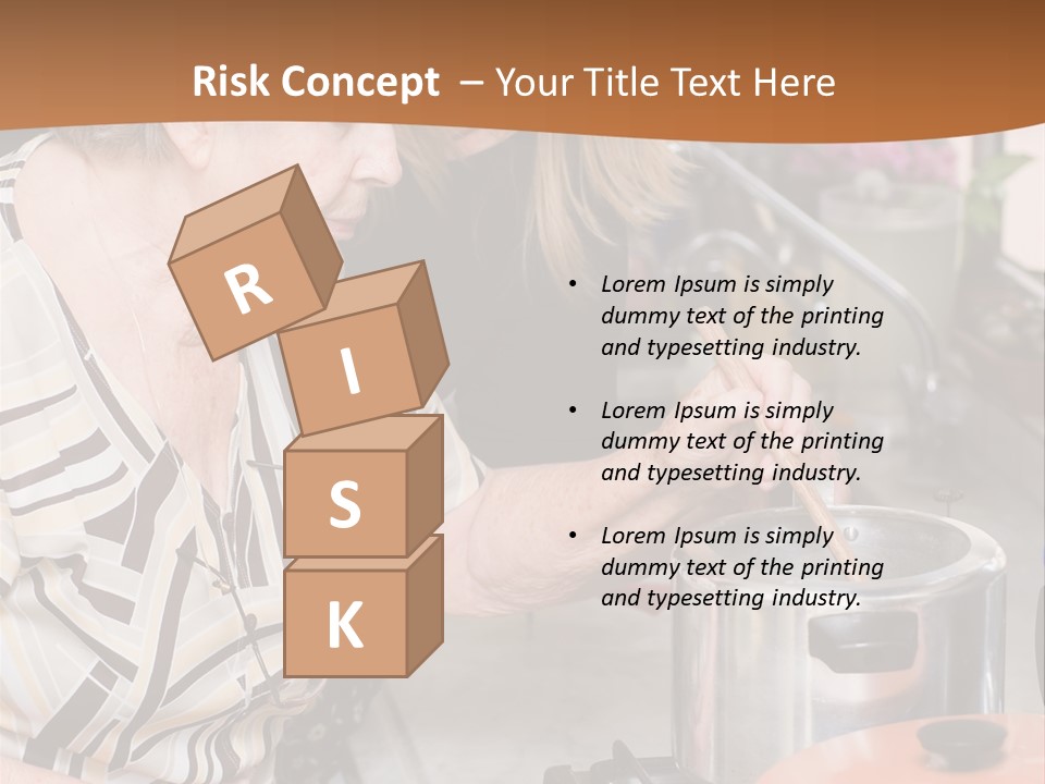 Female Preparing Retirement PowerPoint Template