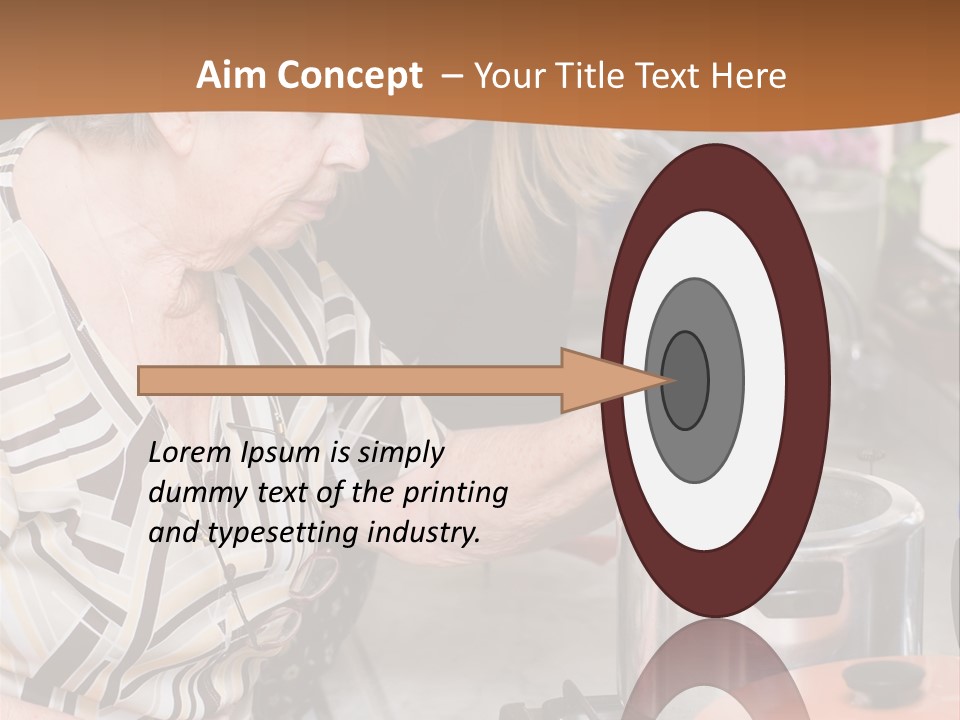 Female Preparing Retirement PowerPoint Template