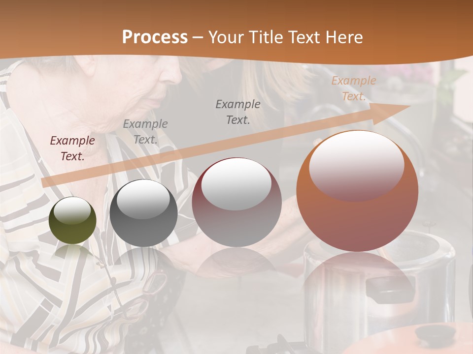 Female Preparing Retirement PowerPoint Template