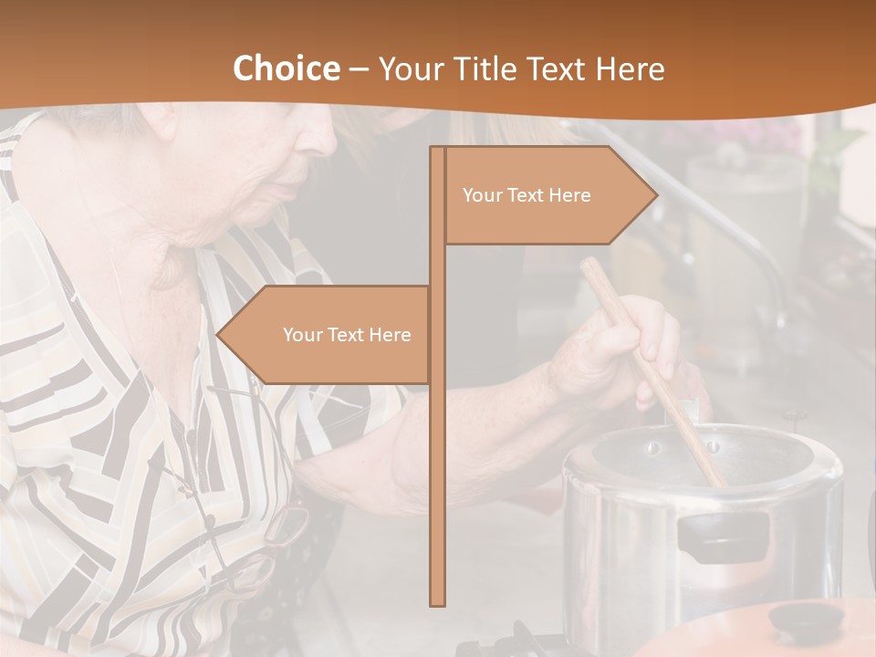 Female Preparing Retirement PowerPoint Template
