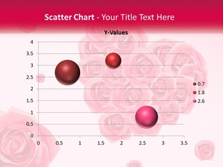 A Bunch Of Pink Roses On A White And Pink Background PowerPoint Template