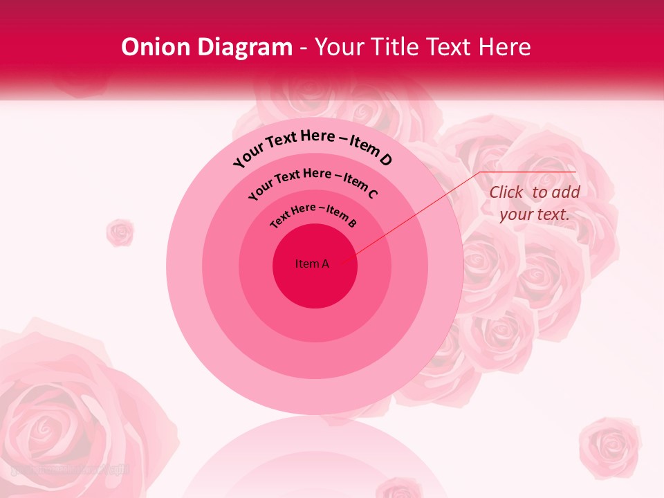 A Bunch Of Pink Roses On A White And Pink Background PowerPoint Template