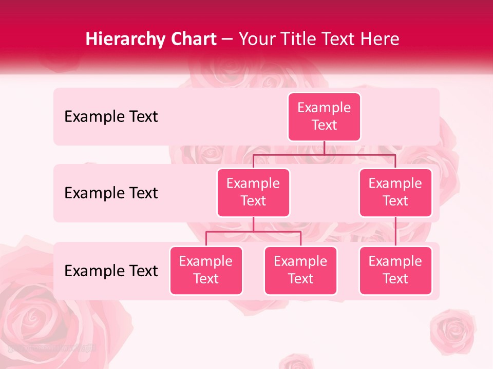 A Bunch Of Pink Roses On A White And Pink Background PowerPoint Template