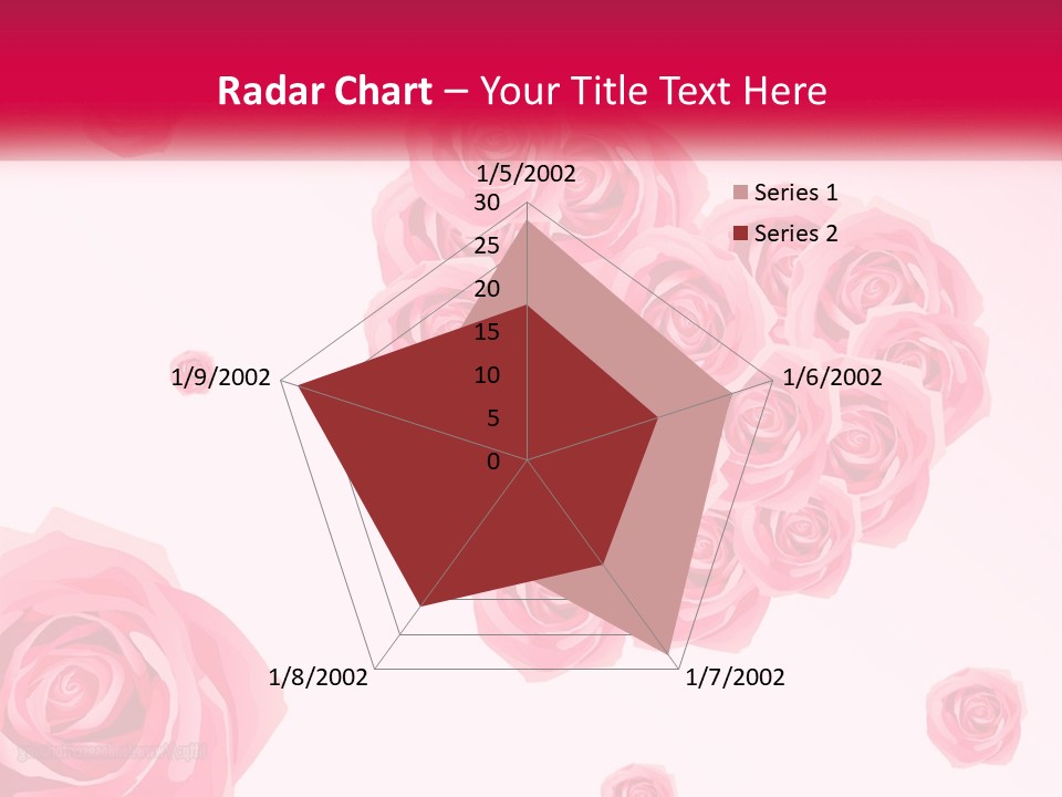 A Bunch Of Pink Roses On A White And Pink Background PowerPoint Template