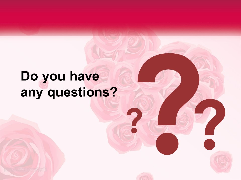 A Bunch Of Pink Roses On A White And Pink Background PowerPoint Template