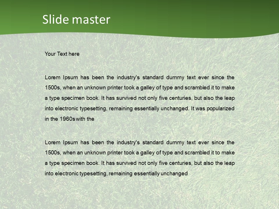 Nature Summer Golfcourse PowerPoint Template