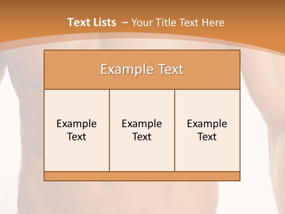 Bare Health Neck PowerPoint Template