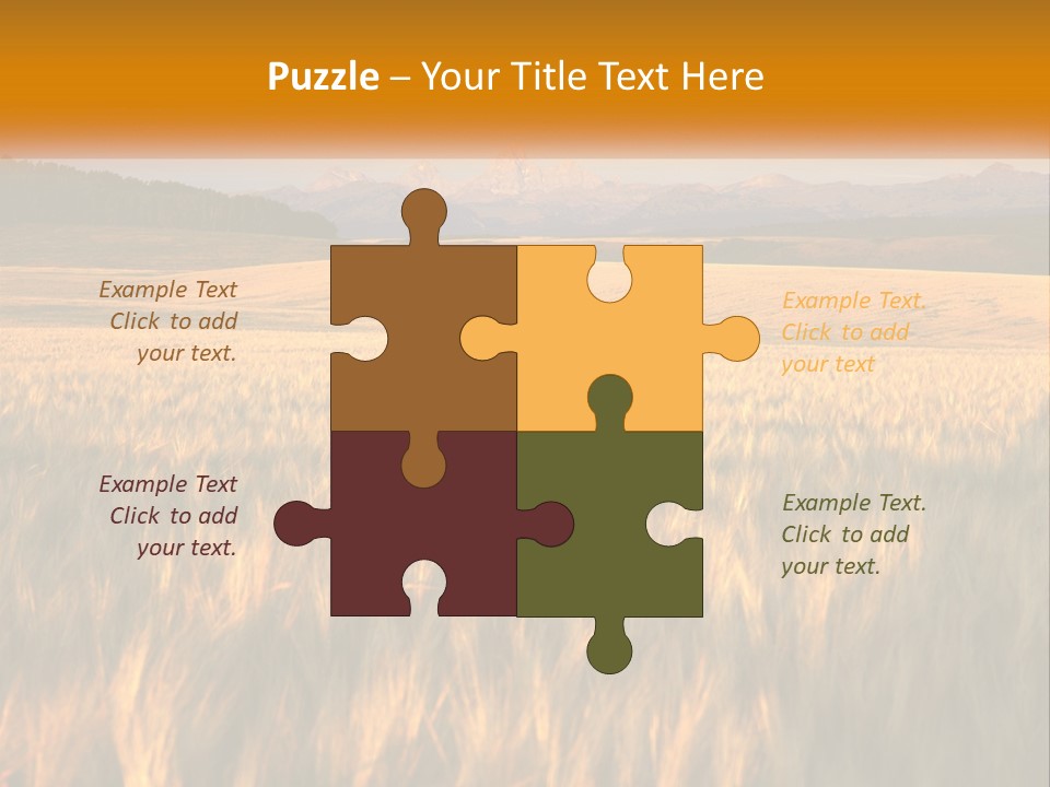 Grand Yellow Wheat PowerPoint Template