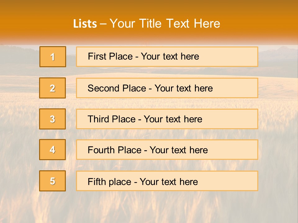 Grand Yellow Wheat PowerPoint Template