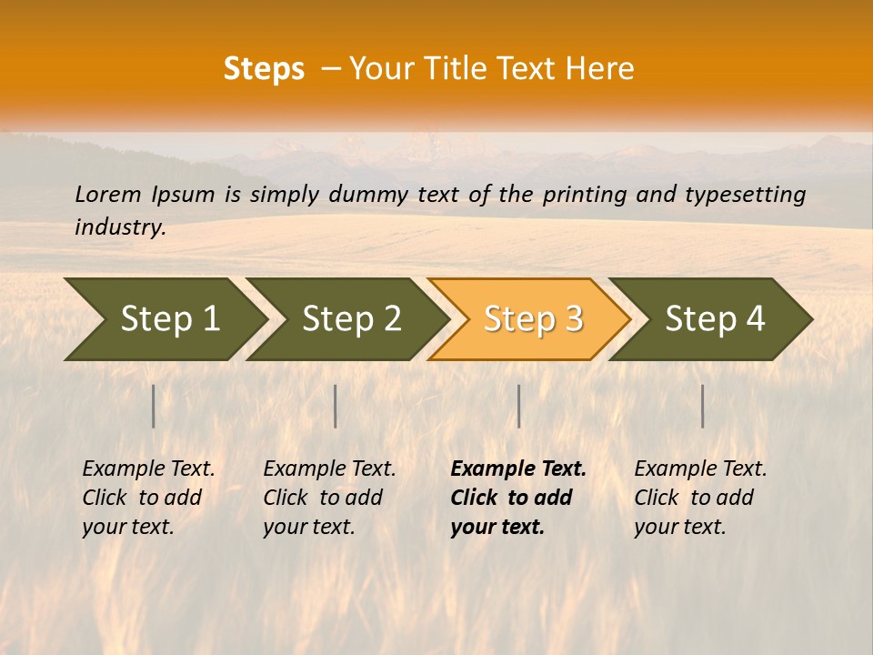 Grand Yellow Wheat PowerPoint Template