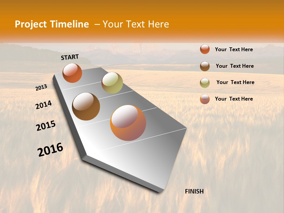 Grand Yellow Wheat PowerPoint Template