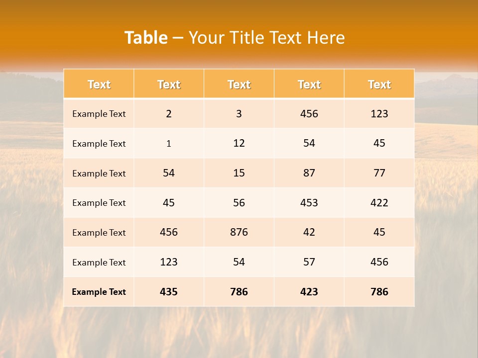 Grand Yellow Wheat PowerPoint Template