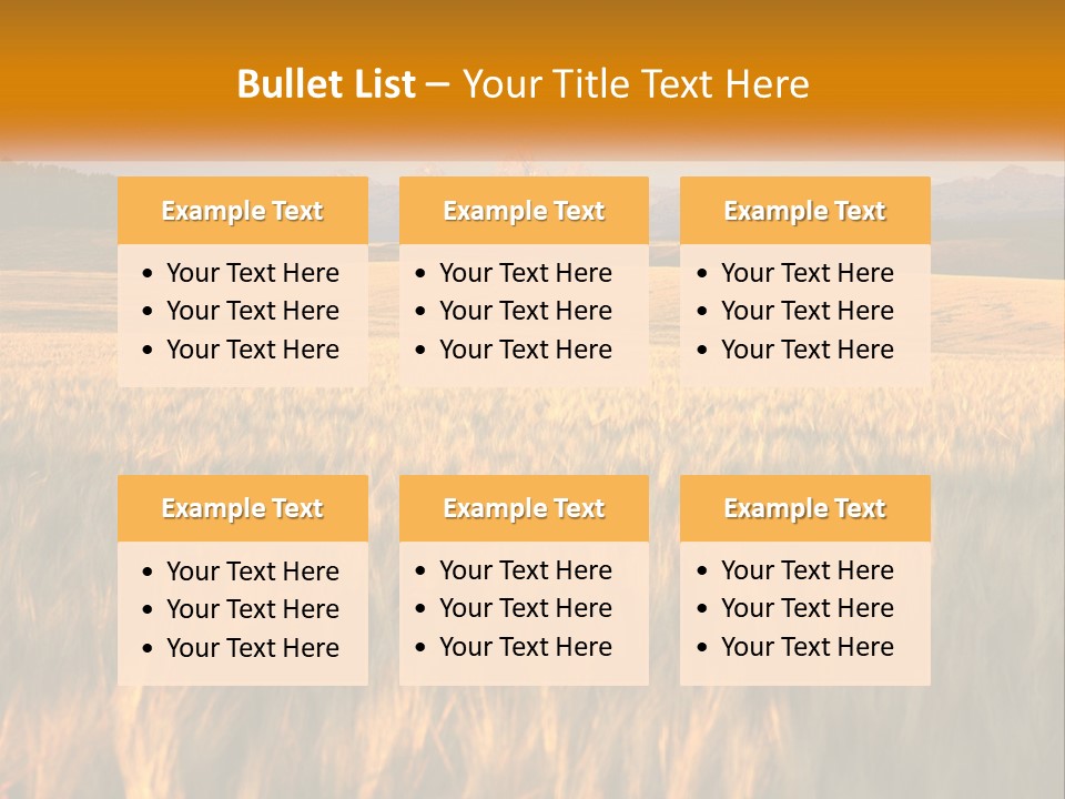 Grand Yellow Wheat PowerPoint Template