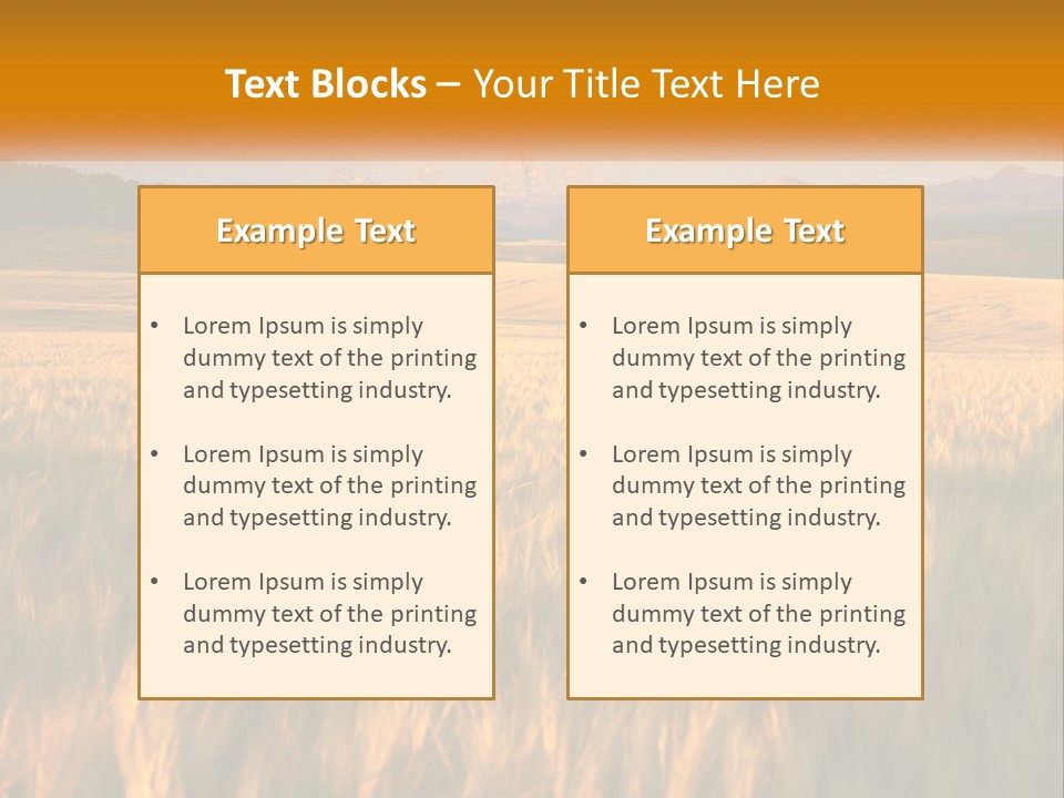 Grand Yellow Wheat PowerPoint Template