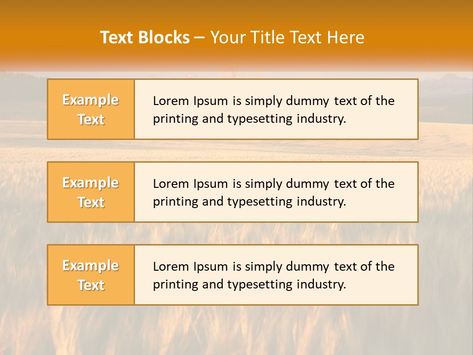 Grand Yellow Wheat PowerPoint Template