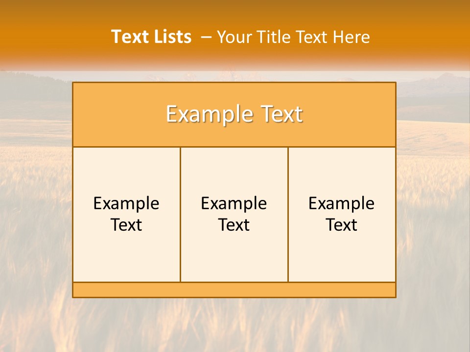 Grand Yellow Wheat PowerPoint Template