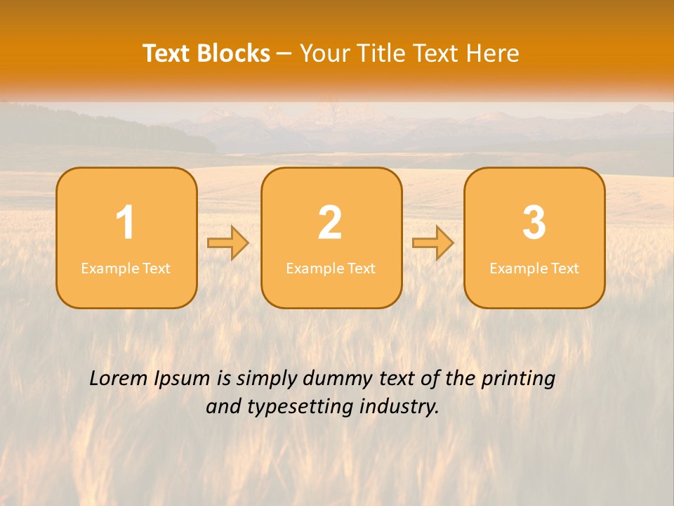 Grand Yellow Wheat PowerPoint Template