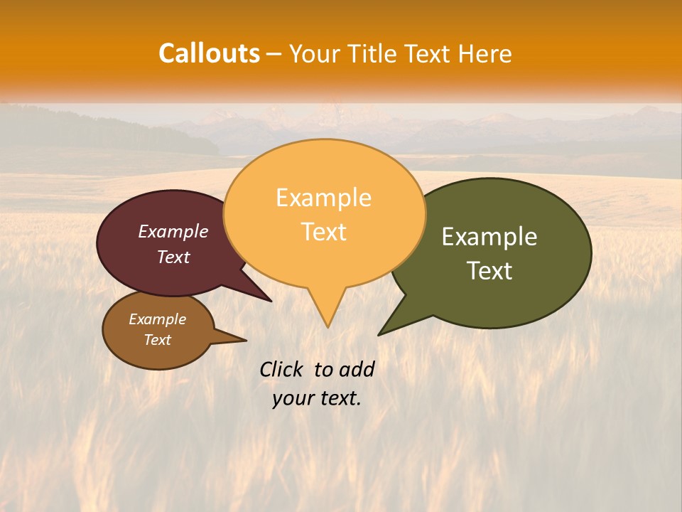 Grand Yellow Wheat PowerPoint Template