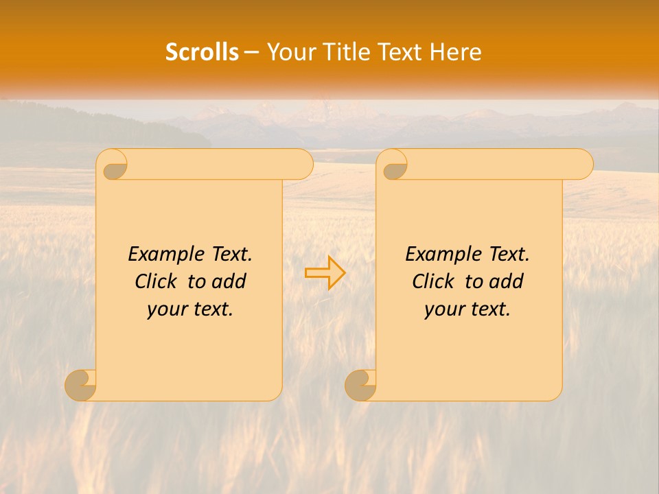 Grand Yellow Wheat PowerPoint Template