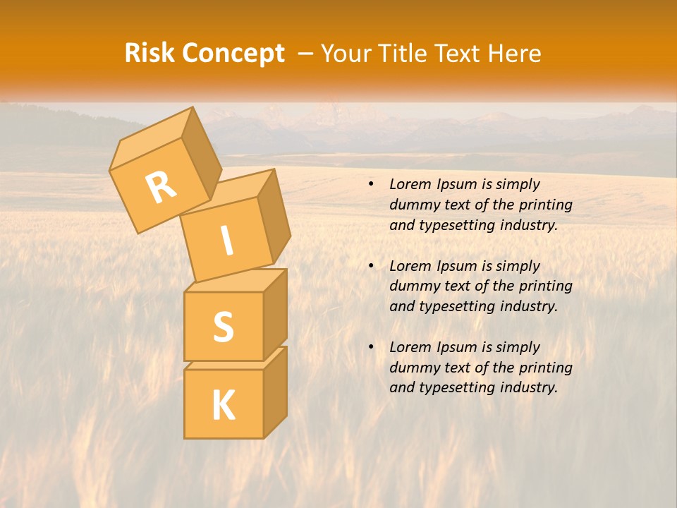 Grand Yellow Wheat PowerPoint Template