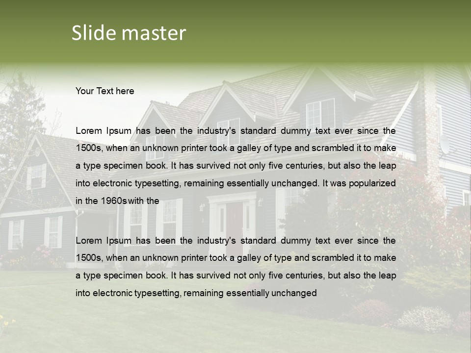 Sky Neighborhood Expensive PowerPoint Template