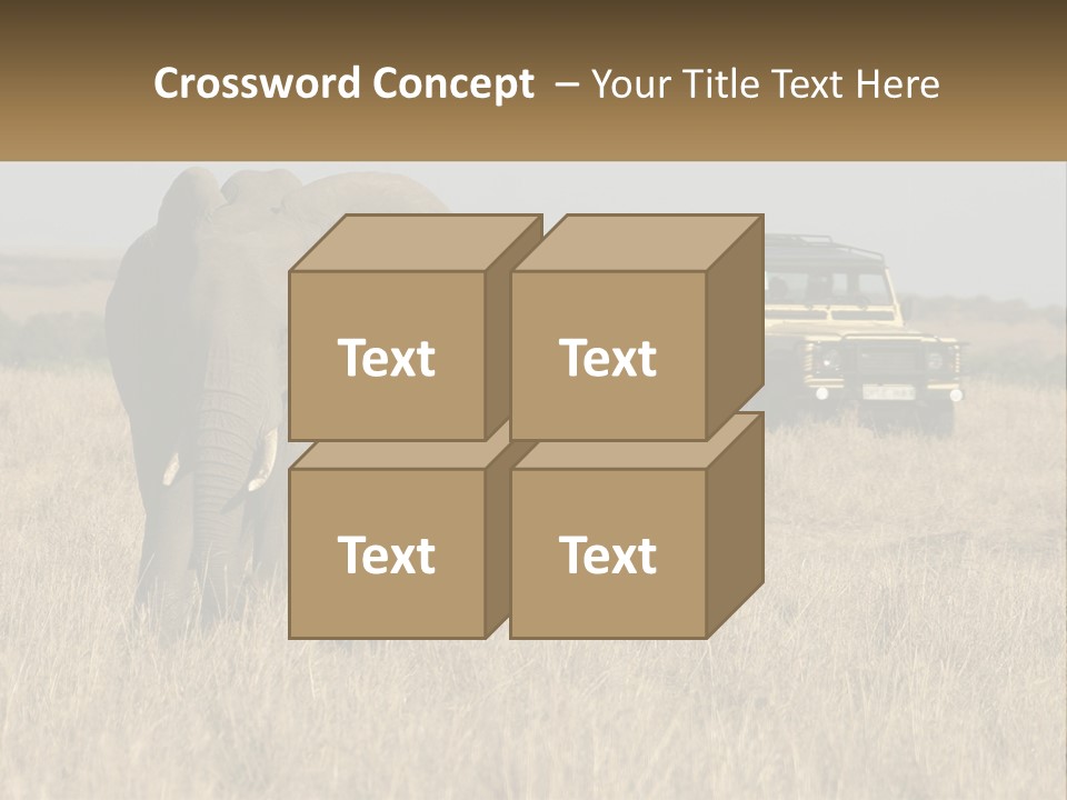 Elephant Fourwheel Mara PowerPoint Template