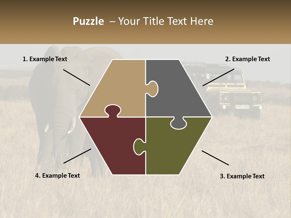 Elephant Fourwheel Mara PowerPoint Template