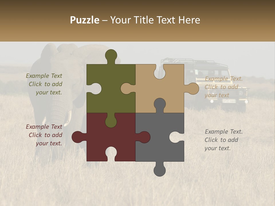 Elephant Fourwheel Mara PowerPoint Template