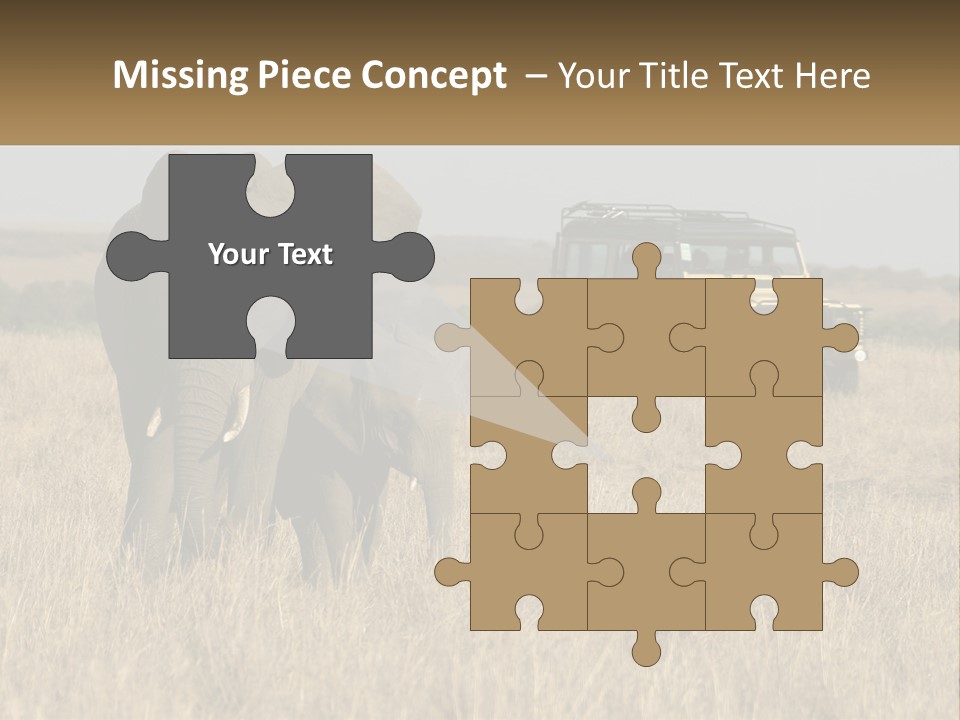 Elephant Fourwheel Mara PowerPoint Template