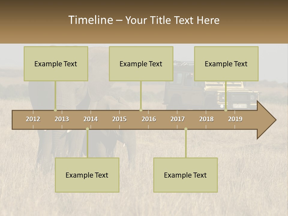 Elephant Fourwheel Mara PowerPoint Template
