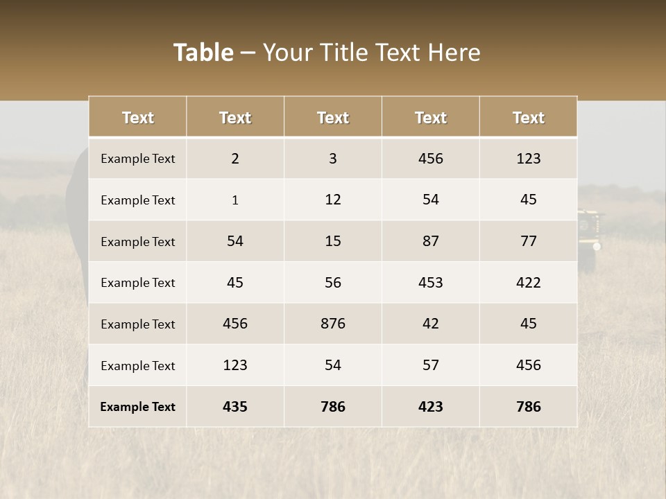 Elephant Fourwheel Mara PowerPoint Template