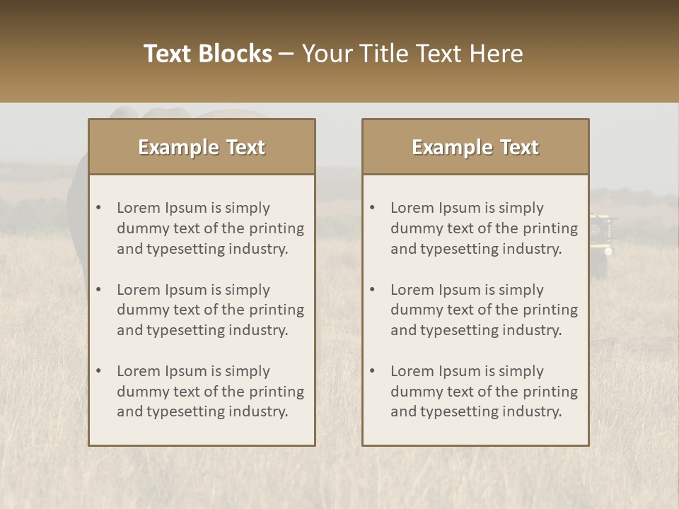 Elephant Fourwheel Mara PowerPoint Template