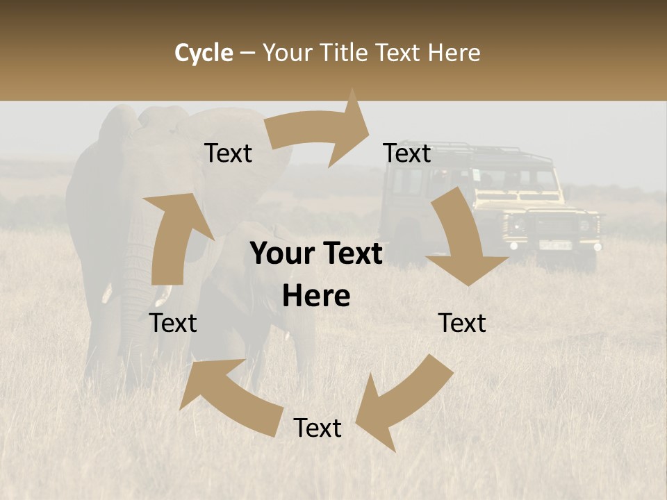 Elephant Fourwheel Mara PowerPoint Template