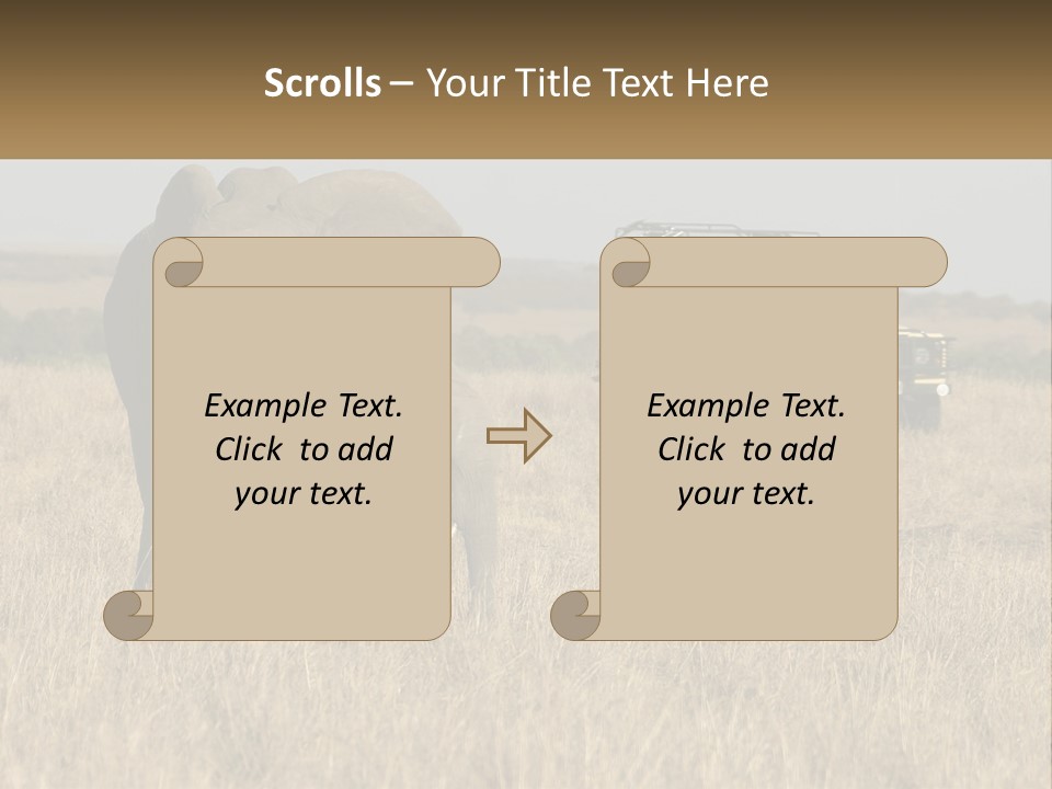 Elephant Fourwheel Mara PowerPoint Template