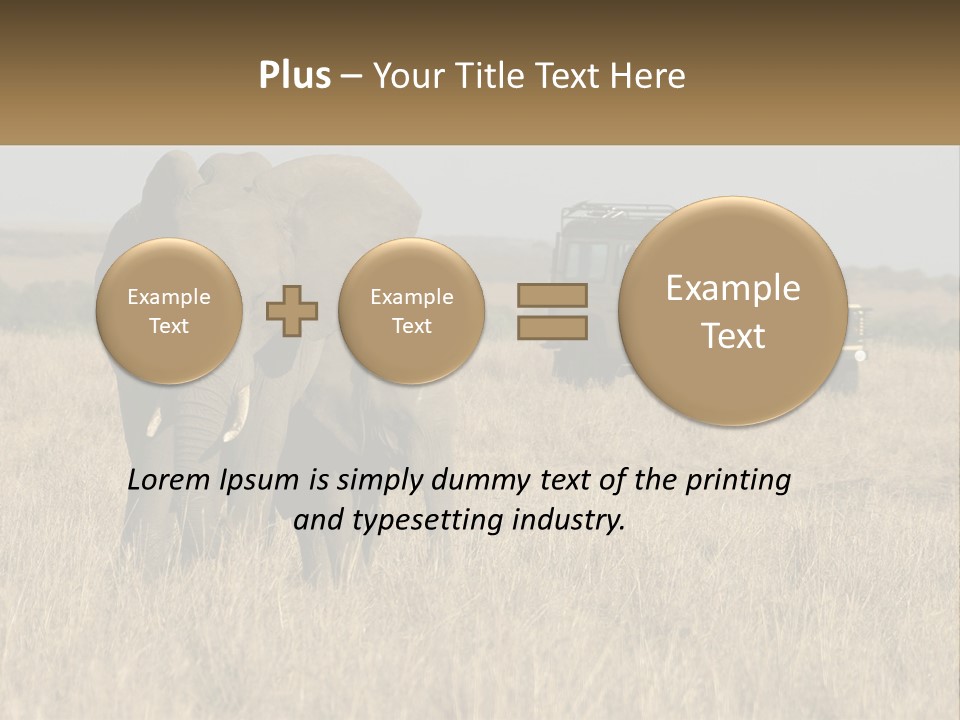 Elephant Fourwheel Mara PowerPoint Template