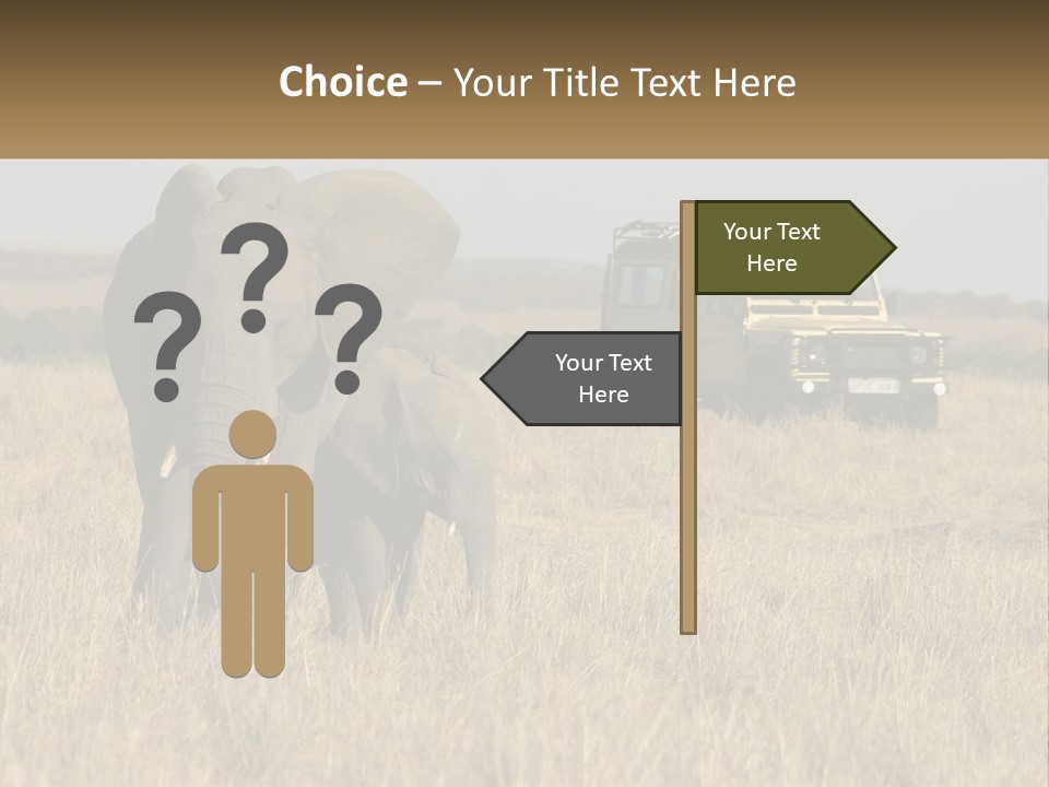 Elephant Fourwheel Mara PowerPoint Template