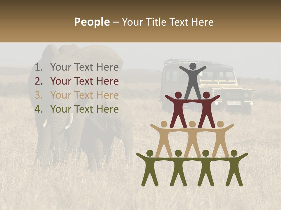 Elephant Fourwheel Mara PowerPoint Template