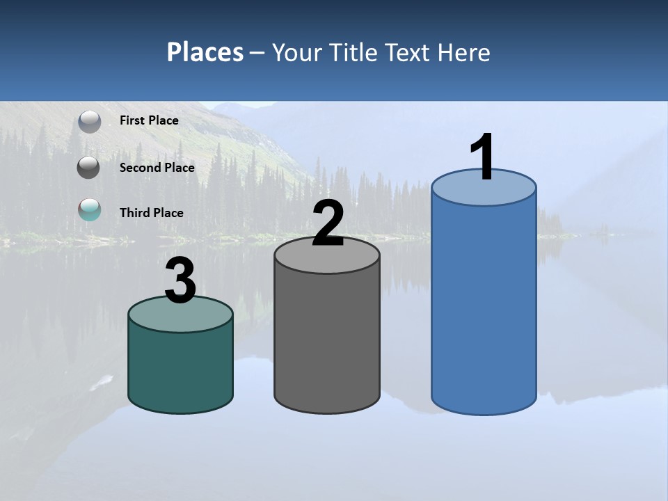Western Landscape Mountains Symmetry PowerPoint Template