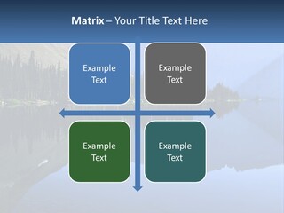 Western Landscape Mountains Symmetry PowerPoint Template