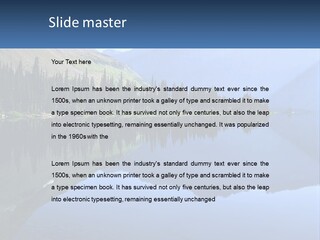 Western Landscape Mountains Symmetry PowerPoint Template