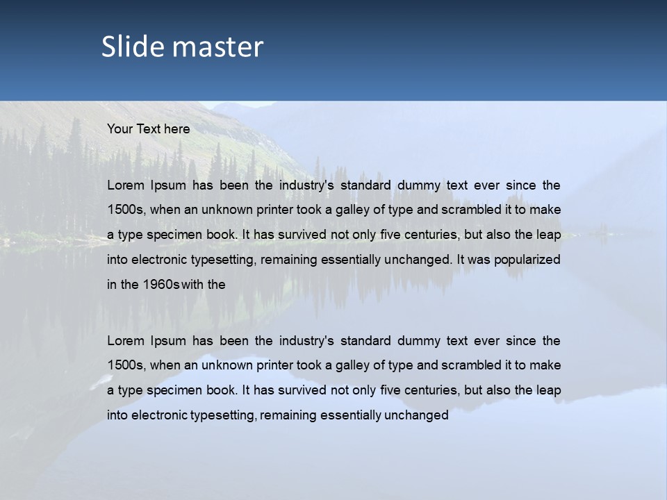 Western Landscape Mountains Symmetry PowerPoint Template