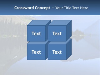 Western Landscape Mountains Symmetry PowerPoint Template
