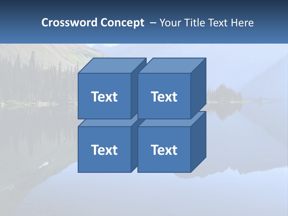 Western Landscape Mountains Symmetry PowerPoint Template