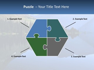 Western Landscape Mountains Symmetry PowerPoint Template