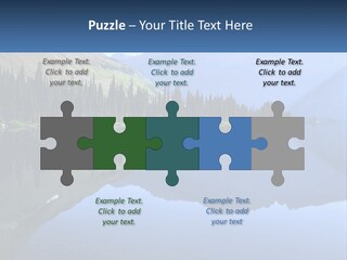 Western Landscape Mountains Symmetry PowerPoint Template