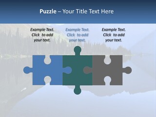 Western Landscape Mountains Symmetry PowerPoint Template