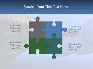 Western Landscape Mountains Symmetry PowerPoint Template