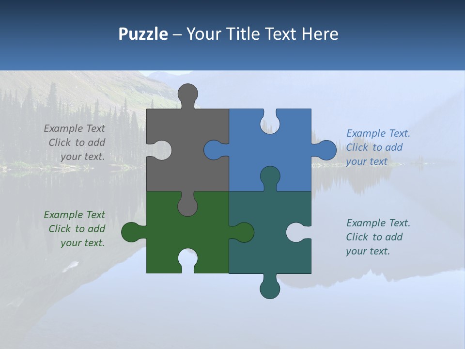 Western Landscape Mountains Symmetry PowerPoint Template
